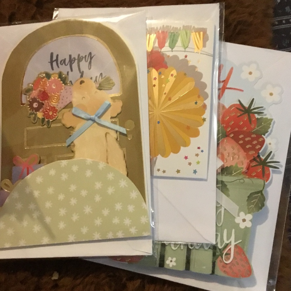 Pop up Birthday Greeting Cards set of 3